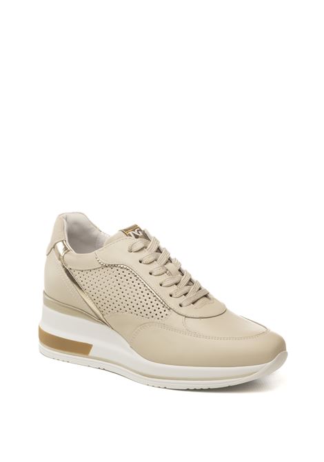 Sneaker pelle beige NERO GIARDINI | E615234VELVET-710